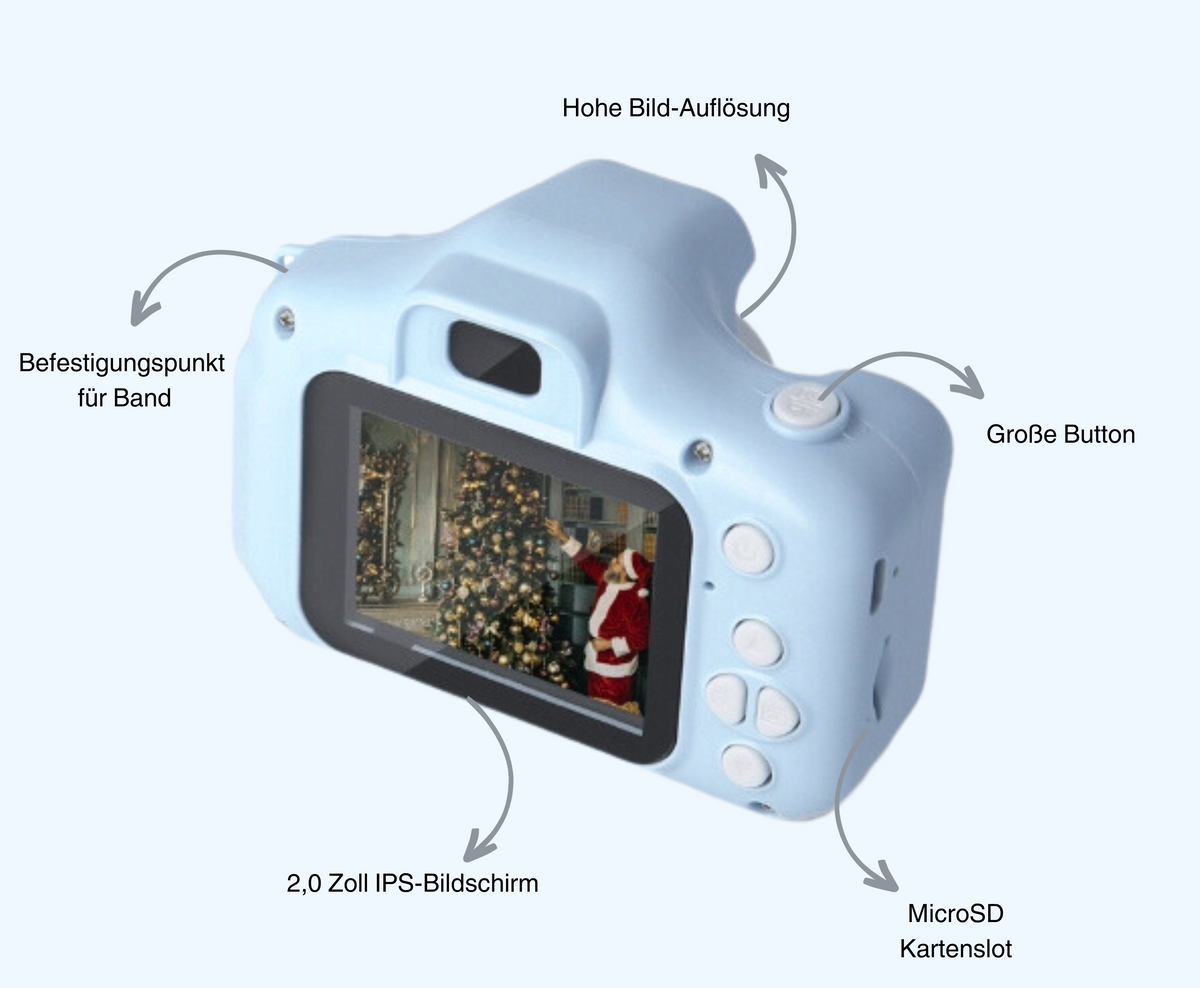 Digitale Kindercamera Robuust ABS-Polycarbonaatbehuizing Foto en Video Creatief Speelgoed voor Jonge Ontdekkers | Sulvida