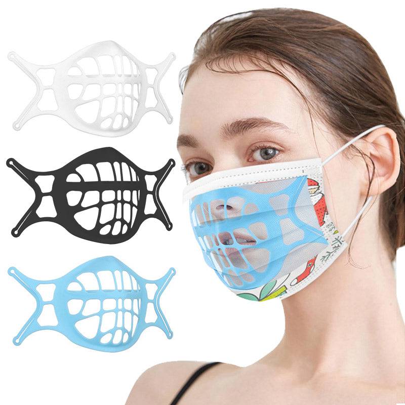 Mondmaskerhouder Siliconen Zwart Blauw Wit 3D Steun Ademruimte Herbruikbaar Comfortabel Lipstickbestendig | Sulvida