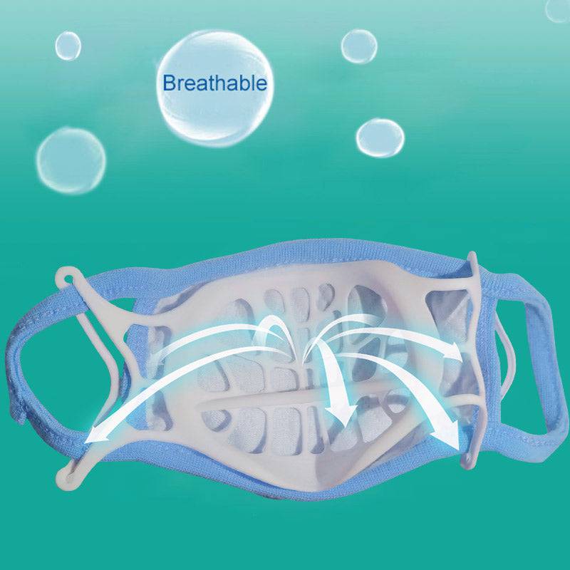 Mondmaskerhouder Siliconen Zwart Blauw Wit 3D Steun Ademruimte Herbruikbaar Comfortabel Lipstickbestendig | Sulvida