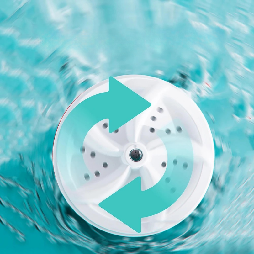 Draagbare Mini-Wasmachine Ultrasonisch Reinigingsapparaat voor Onderweg Compact Wastoestel Reis Kleding | Sulvida