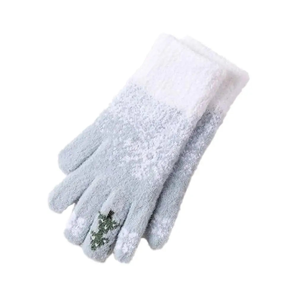 Gebreide Vingerloze Handschoenen met Fleecevoering Converteerbaar Groen Rood Wit Winter Warm Dames Heren | Sulvida