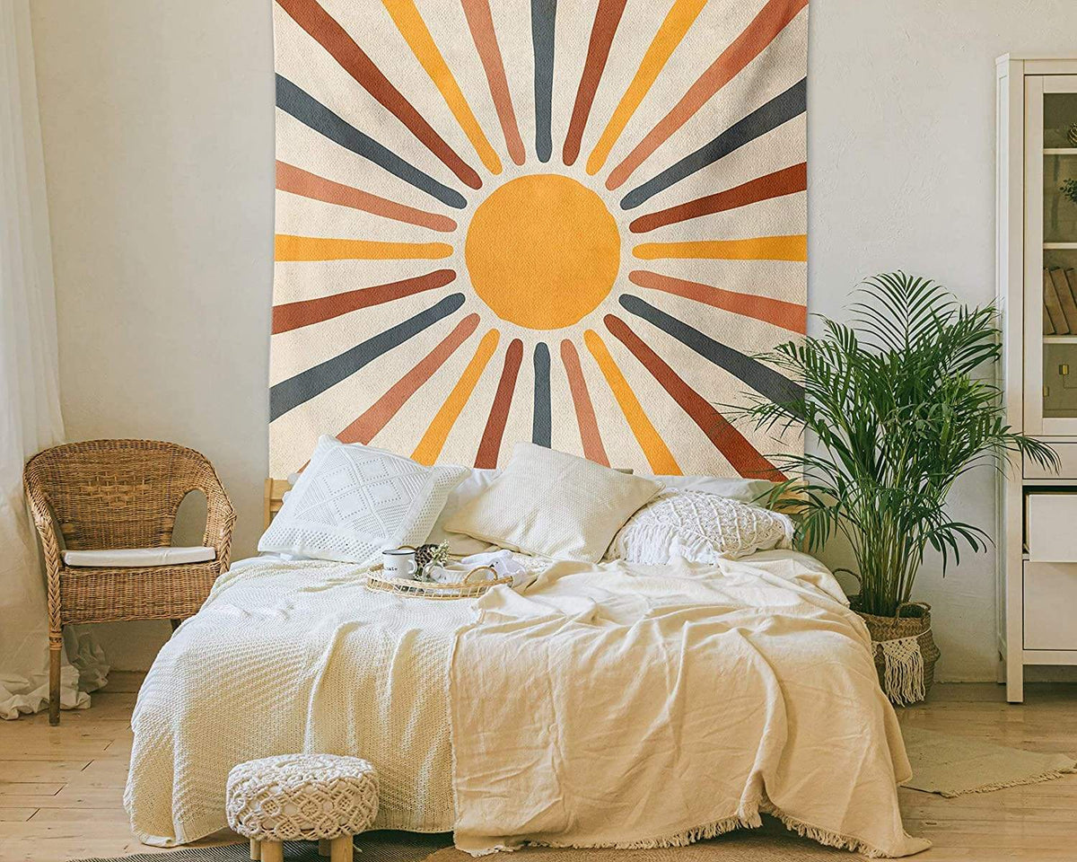 Boho Wandkleed Zon Cover Me With Sunshine Katoen Polyester 75x75 cm 150x130 cm Wandtextiel Woondecoratie | Sulvida