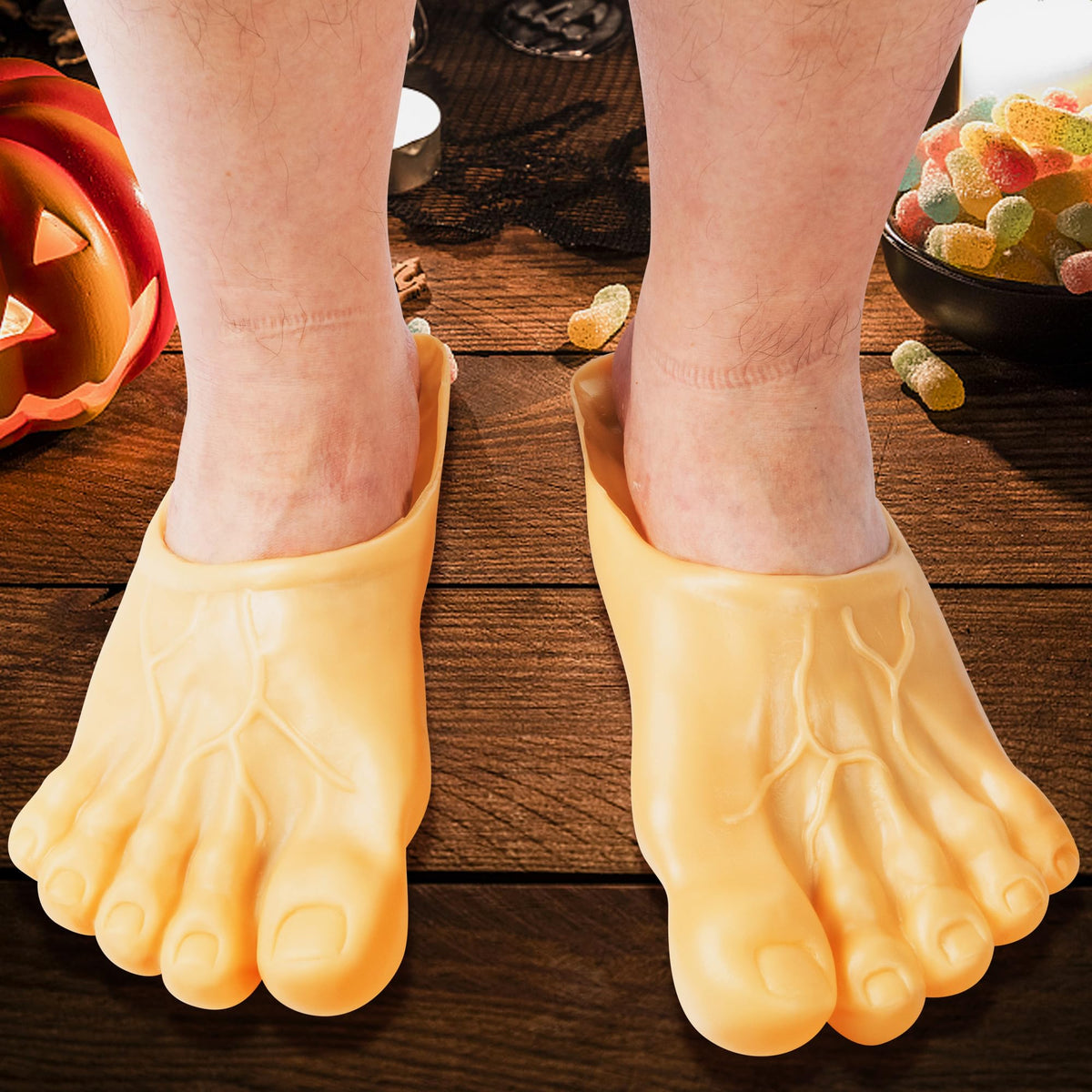 Realistische Teenslipper Huidskleur Unisex – Grappige Voetslippers voor Strand, Feest & Verkleedpartij | Sulvida