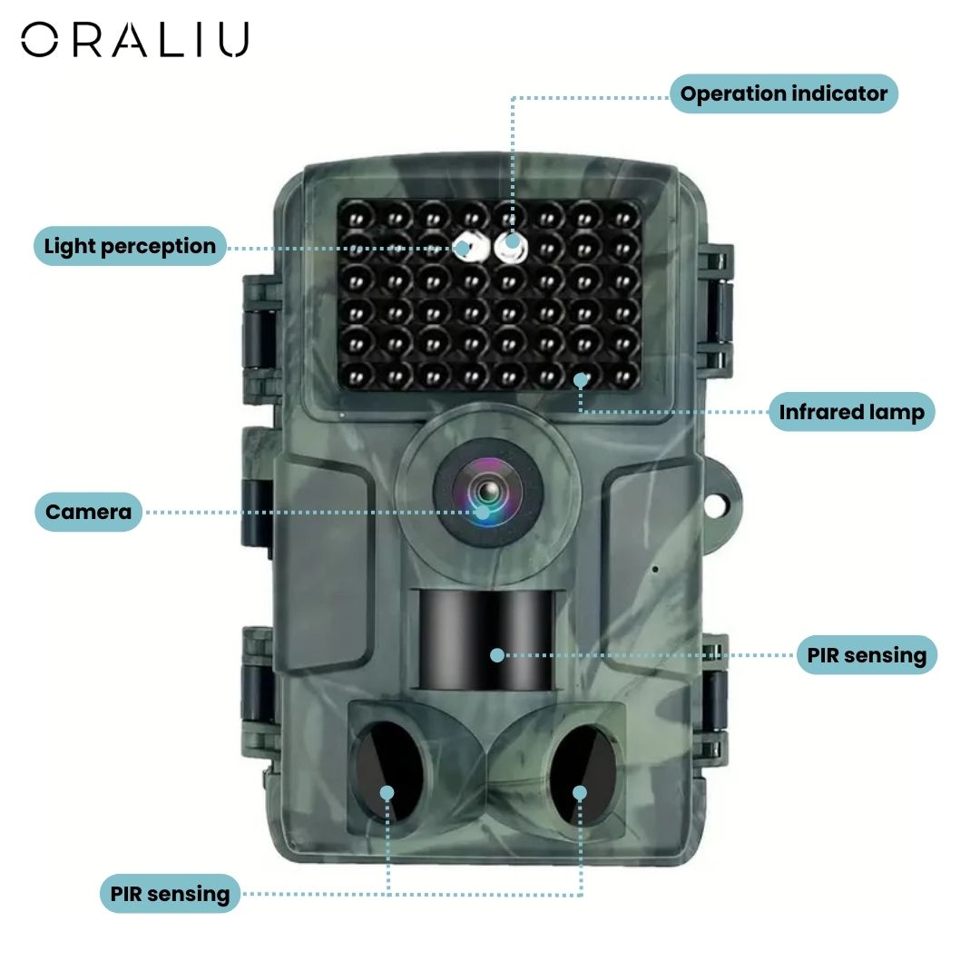 Wildcamera 4K Ultra HD met 60MP Sensor en App-Bediening voor Natuurfotografie Wildlife Observatie Dag en Nacht | Sulvida