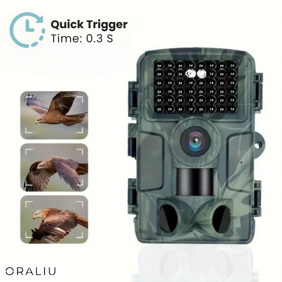 Wildcamera 4K Ultra HD met 60MP Sensor en App-Bediening voor Natuurfotografie Wildlife Observatie Dag en Nacht | Sulvida