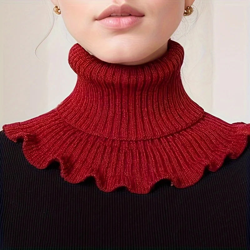 Gebreide Colsjaal voor Dames Elegante Halsverwarmende Kraag Winteraccessoire Gehaakte Nekverwarmer Sjaal | Sulvida