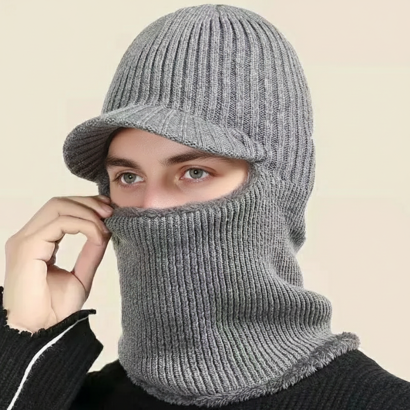 Gebreide Bivakmuts met Klep – Warme Wintermuts voor Oren Nek Gezicht – Verstelbare Ski Face Mask Outdoor Wintersport | Sulvida