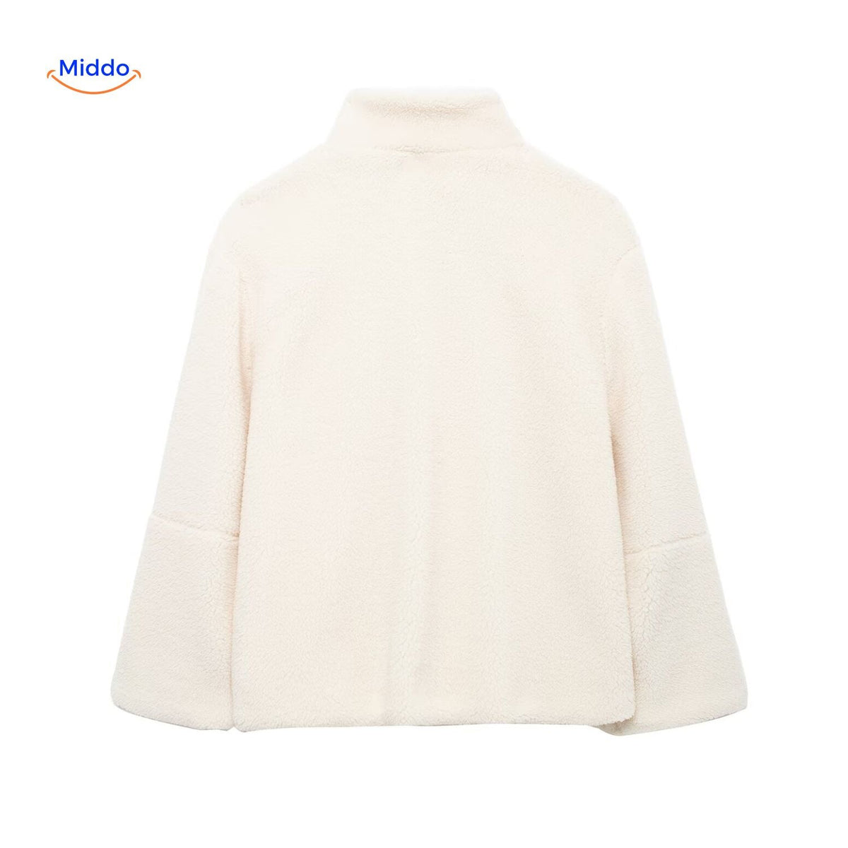 Teddy Fleece Jas Dames Hoogkraag Lamswol Winterjas Warm Oversized Soft Touch Comfortabel Pluche Teddy Coat | Sulvida