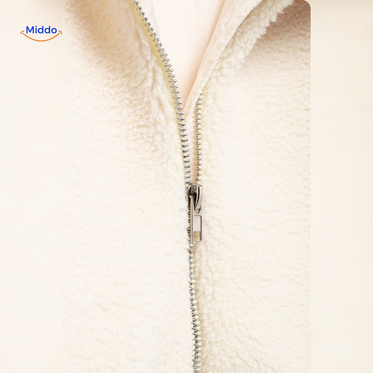 Teddy Fleece Jas Dames Hoogkraag Lamswol Winterjas Warm Oversized Soft Touch Comfortabel Pluche Teddy Coat | Sulvida