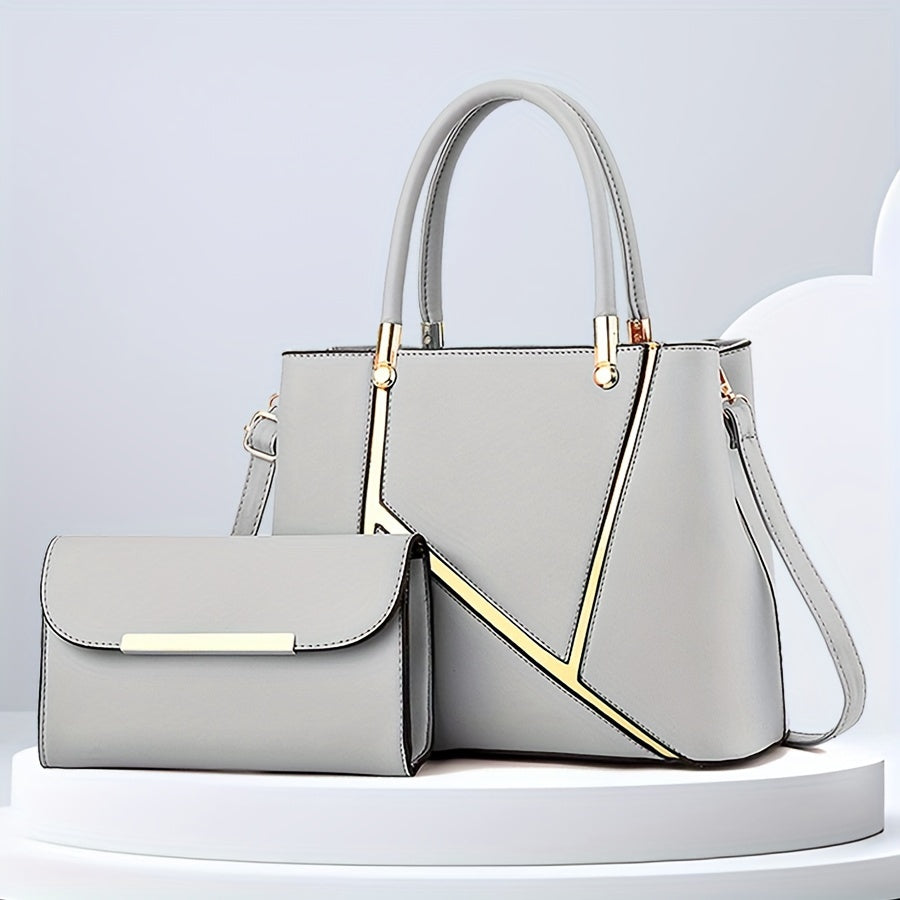 Dames Handtassenset met Schoudertas en Crossbody – Stijlvolle 2-Delige Tassenset voor Elke Dag en Gelegenheid | Sulvida