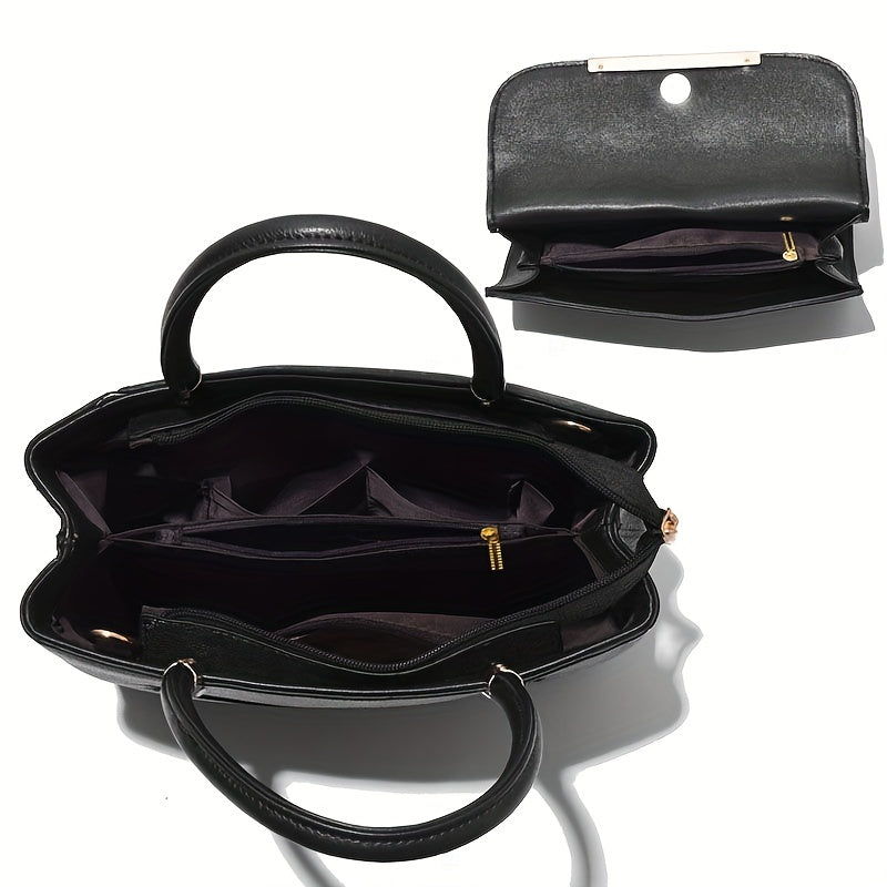 Dames Handtassenset met Schoudertas en Crossbody – Stijlvolle 2-Delige Tassenset voor Elke Dag en Gelegenheid | Sulvida