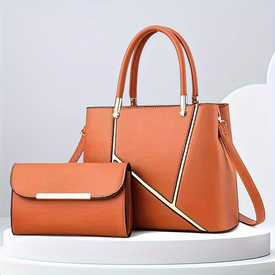 Dames Handtassenset met Schoudertas en Crossbody – Stijlvolle 2-Delige Tassenset voor Elke Dag en Gelegenheid | Sulvida