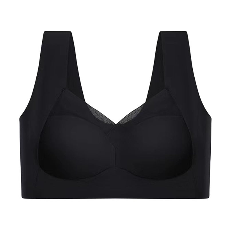 Comfortabele Dames BH Zonder Beugel Zacht Ondersteunend Draadloos Elastisch Stretch Cup Naadloos L-3XL | Sulvida