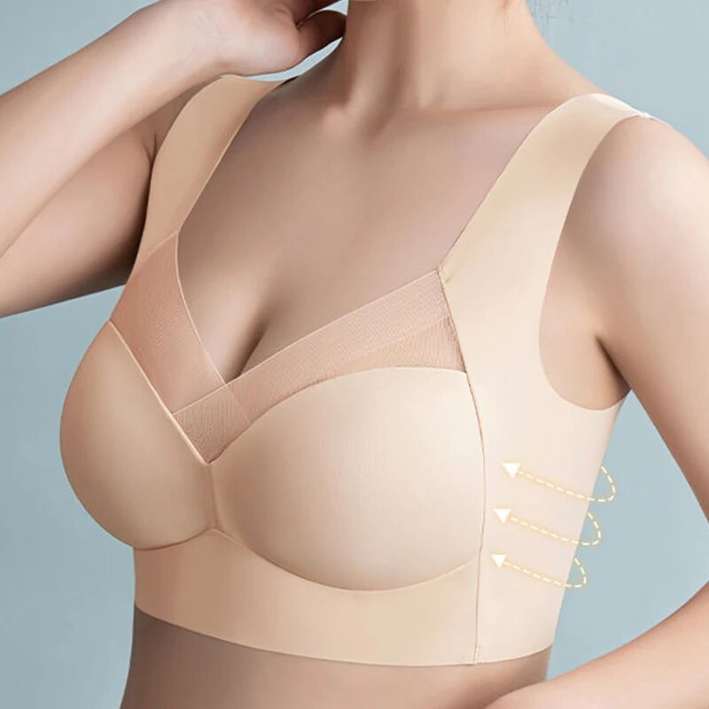 Comfortabele Dames BH Zonder Beugel Zacht Ondersteunend Draadloos Elastisch Stretch Cup Naadloos L-3XL | Sulvida