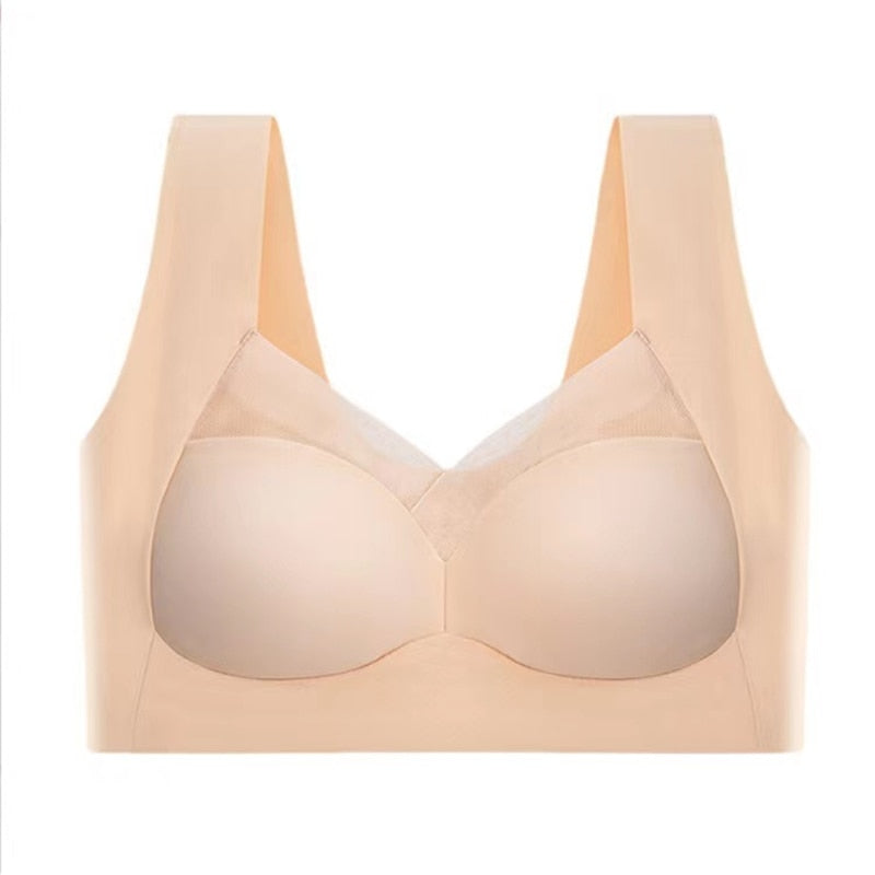 Comfortabele Dames BH Zonder Beugel Zacht Ondersteunend Draadloos Elastisch Stretch Cup Naadloos L-3XL | Sulvida