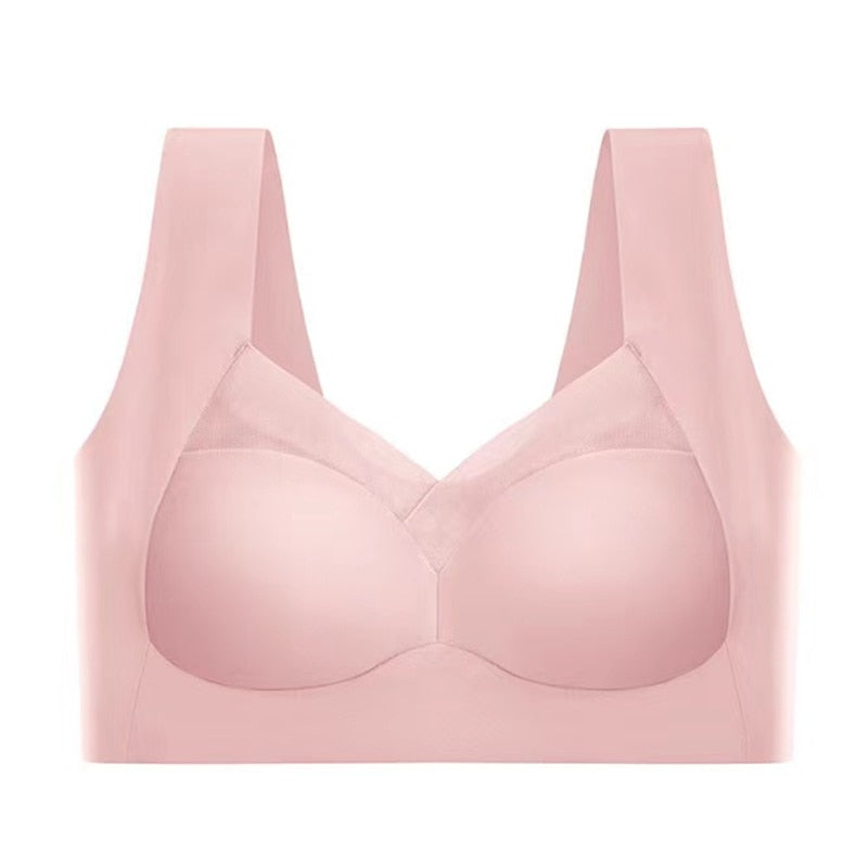 Comfortabele Dames BH Zonder Beugel Zacht Ondersteunend Draadloos Elastisch Stretch Cup Naadloos L-3XL | Sulvida