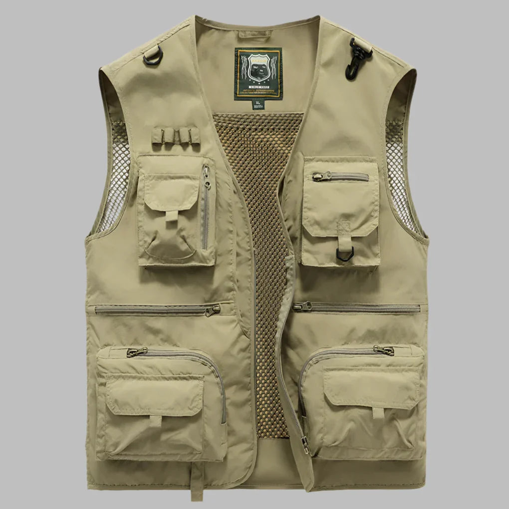 Dames Multi-Pocket Zomervest Outdoor Lichtgewicht Standkraag Waterafstotend Functioneel Wandelvest Ademend | Sulvida