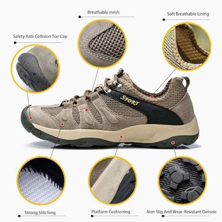 Wandelschoenen voor dames lichtgewicht ademend anti-slip outdoorschoenen voor wandelen trekking en outdoor | Sulvida