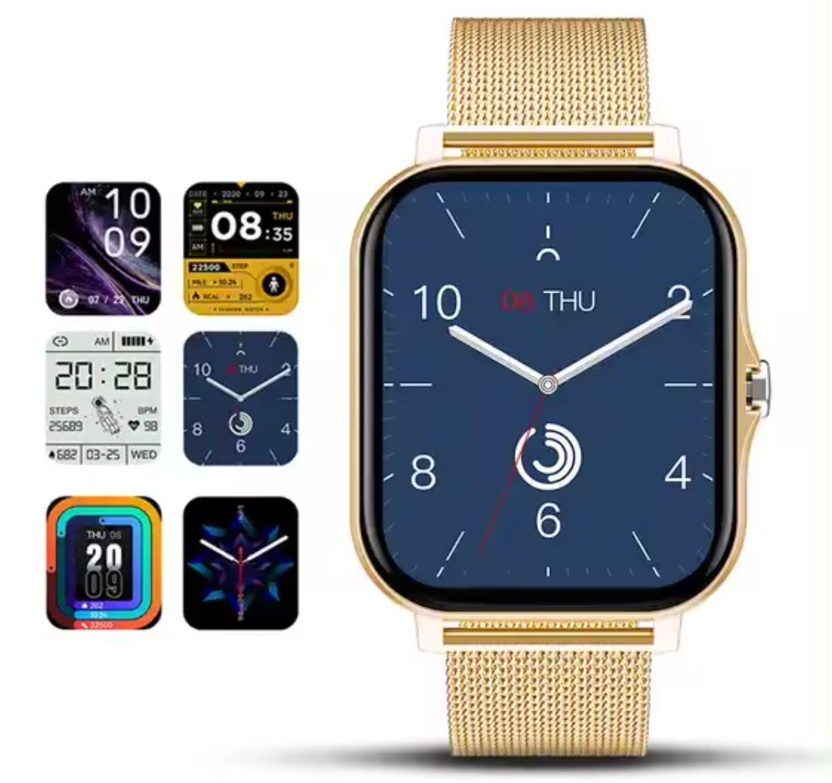 Elegante Fitness Smartwatch voor Dames met Gezondheidsfuncties Stappenteller Slaapmonitor Hartslagmeter | Sulvida