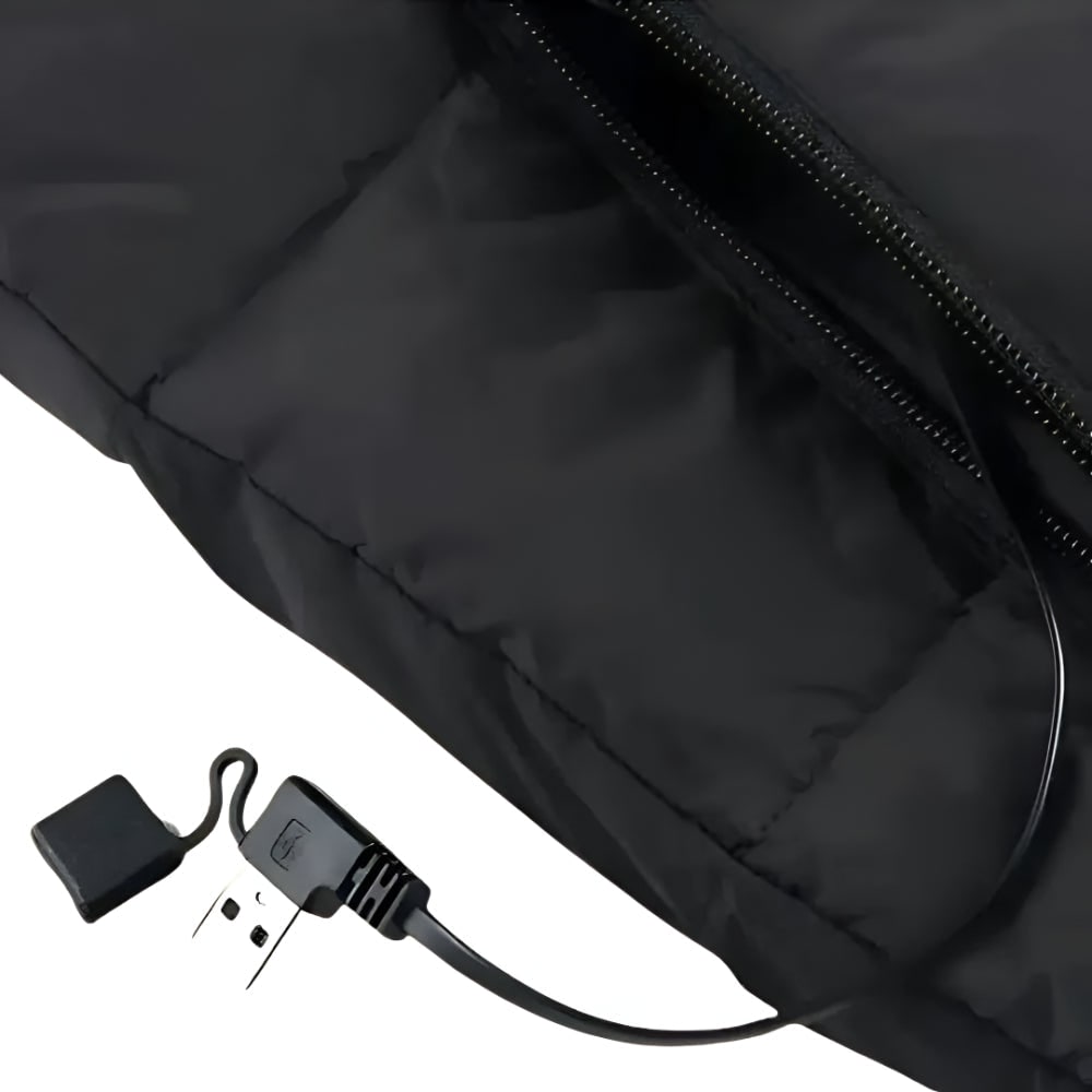 Gewatteerd elektrisch verwarmingsvest voor dames met opstaande kraag thermisch verwarmd lichtvest bodywarmer | Sulvida