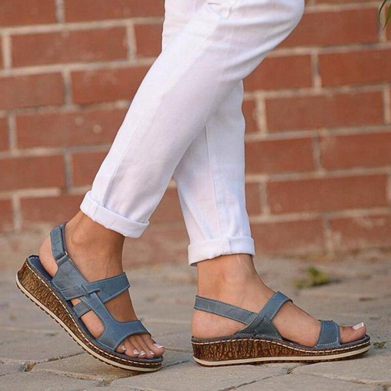 Orthopedische Dames Sandalen Open Teen Plateau Enkelband Ondersteunend Zomers Ademend Comfortabel Wandelen | Sulvida