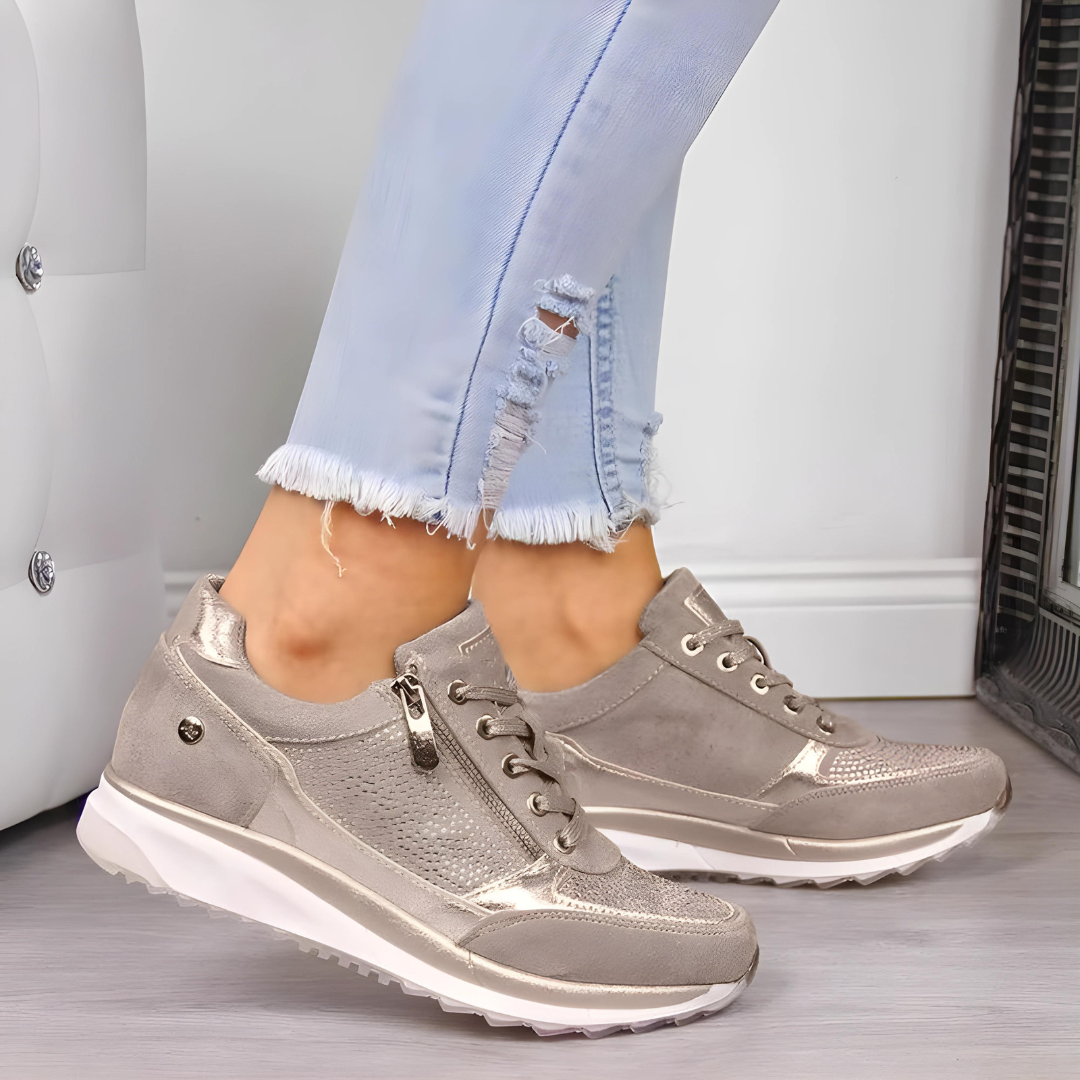 Orthopedische dames sneakers met antislipzool voor comfortabel dagelijks gebruik sportief casual wandelen | Sulvida