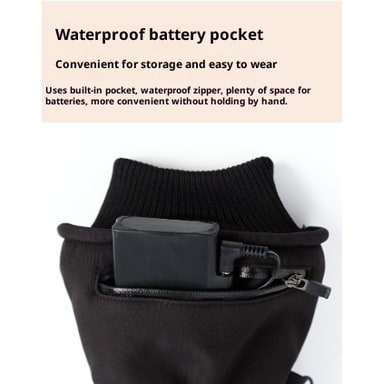 Oplaadbare Verwarmde Dameshandschoenen Waterdicht met Verstelbare Polsband 3.7V en 7.4V Winter Handwarmers | Sulvida