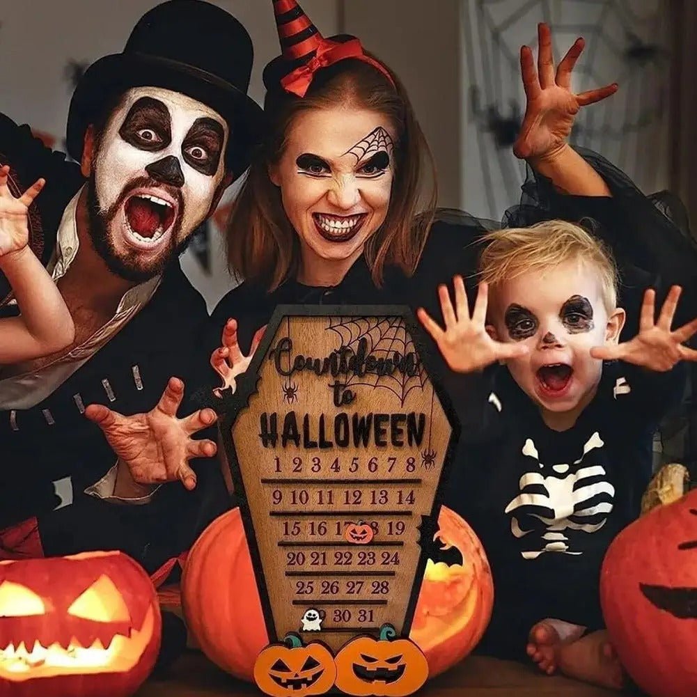Houten Halloween Aftelmagneetbord Decoratie Tafelornament Spooky Griezelig Sfeer Thuis Seizoensfeest | Sulvida