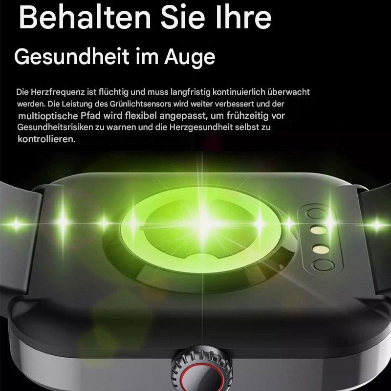 Smartwatch met Bloedsuikermeting Draadloos Hartslagmeter Bloeddruk Zuurstof Gezondheidsmonitor Polshorloge | Sulvida
