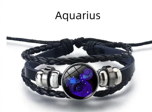 Sterrenbeelarband Lapis Lazuli & Sodaliet Leren Armband met Staal Beschermend Geluksaccessoire Spiritueel | Sulvida